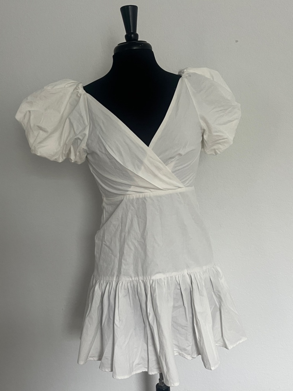 Showpo Brighton White Puff-Sleeve Mini Dress